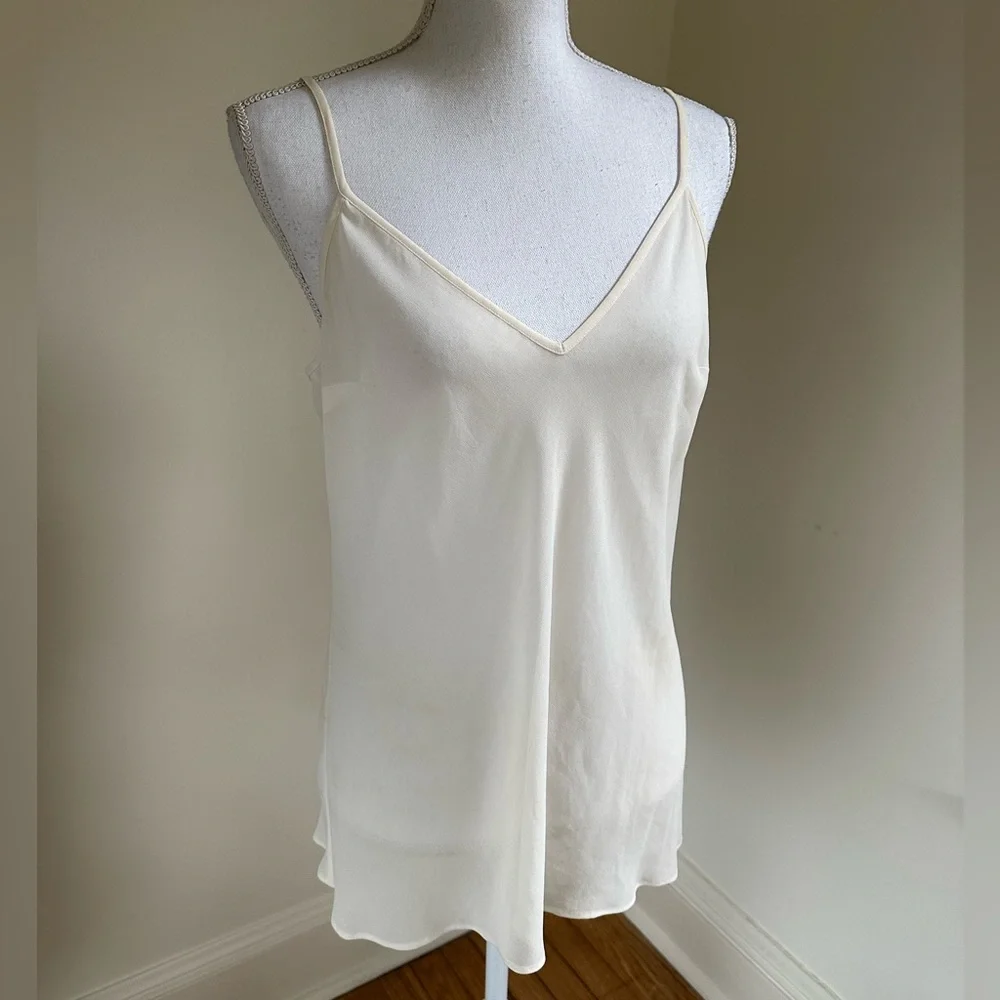 Tory Burch Cream Ruffled Collar Blouse size 12 - Picture 5 of 9